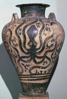 Mycenaen amphora with octopus design, 16th century BC