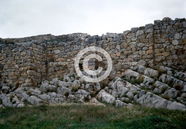 Mycenaean Acropolis of Tiryns, Argolis, Greece, 1999.  Creator: LTL.
