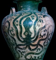 Mycenaean amphora with an octopus, 15th century