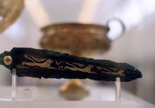 Mycenean dagger with lion decoration, c1450-c1100 BC