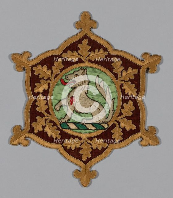 Myddelton Biddulph Armorial Medallion, Wales, c. 1846. Creator: AWN Pugin.