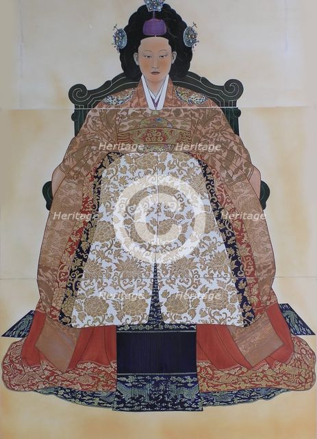 Myeongseong (1851-1895), Empress of Korea. Artist: Anonymous  
