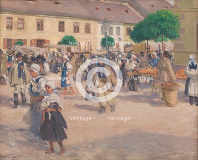 Myjava Marketplace, 1903. Creator: Milos Jiránek.