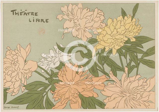 "Myrane" et "Les Chapons" (Program for Théâtre Libre), 1889. Creator: Georges Auriol (French, 1863-1938).