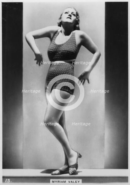 Myriam Valey, c1938. Artist: Unknown