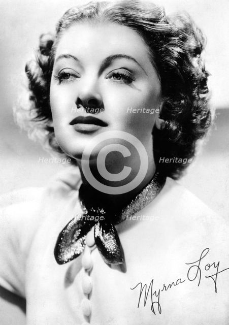 Myrna Loy (1905-1993), American actress, c1930s-c1940s. Artist: Unknown