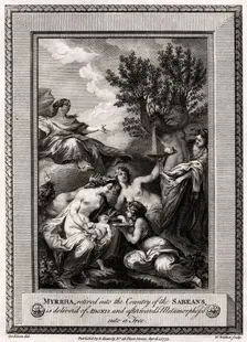 Myrrha, retired into the Country of the Sabeans, is delivered of Adonis... 1775. Artist: W Walker