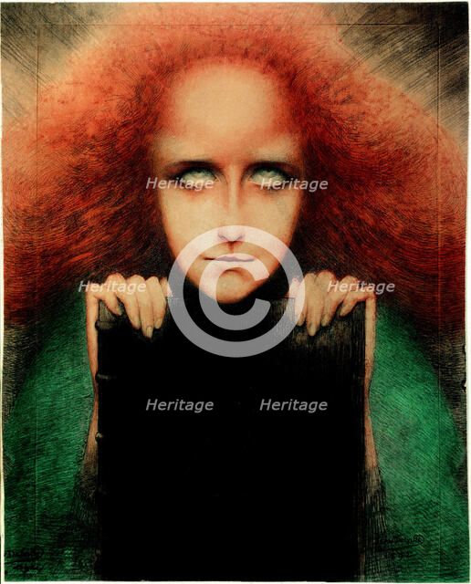 Mysteriosa, Portrait of Madame Stuart-Merrill, 1892. Creator: Delville, Jean (1867-1953).