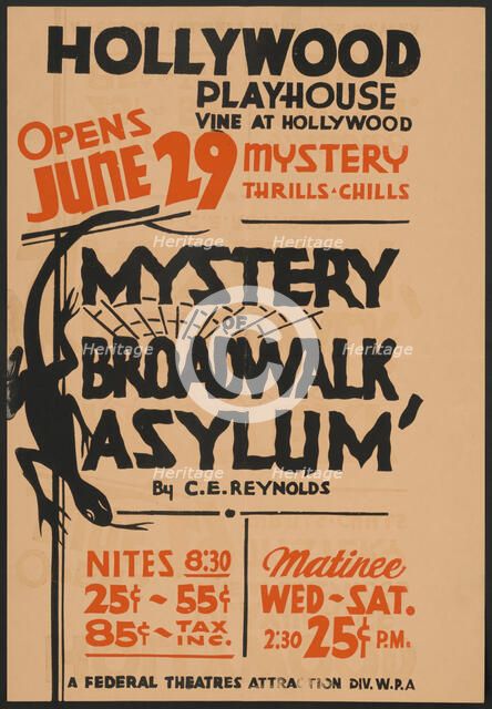Mystery of the Broadwalk Asylum, [193-]. Creator: Unknown.