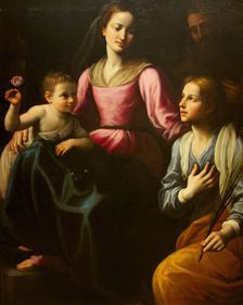 Mystic Marriage of St Catherine, 1614. Creator: Fabrizio Santafede