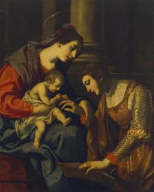 Mystic Marriage of St Catherine, 1700. Creator: Jacopo Vignali