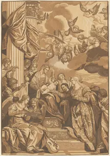 Mystic Marriage of St. Catherine, 1740. Creator: John Baptist Jackson
