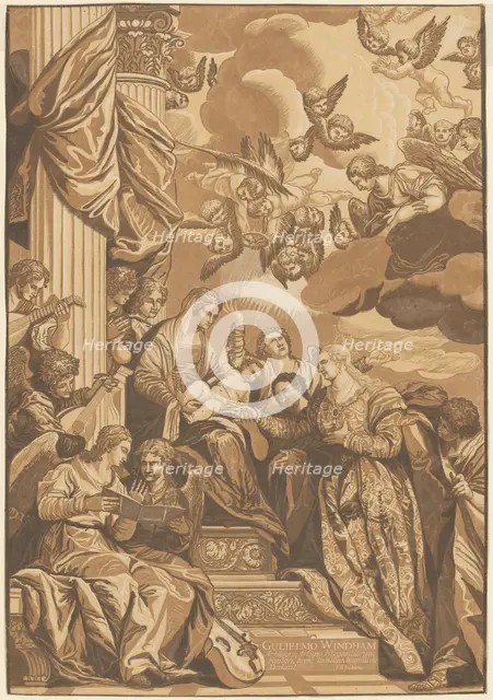 Mystic Marriage of St. Catherine, 1740. Creator: John Baptist Jackson.