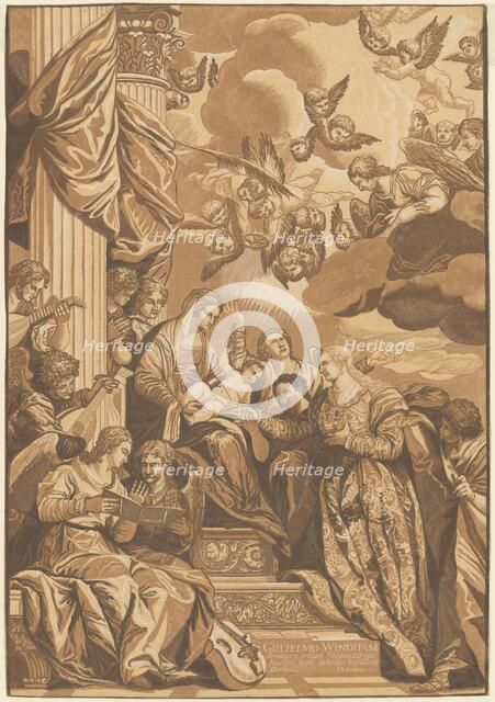 Mystic Marriage of St. Catherine, 1740. Creator: John Baptist Jackson.