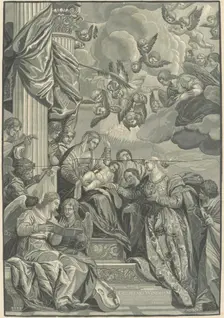 Mystic Marriage of Saint Catherine, 1740. Creator: John Baptist Jackson
