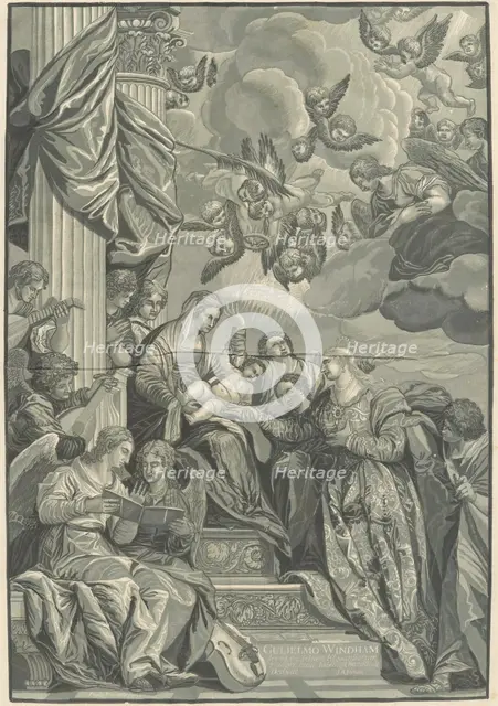 Mystic Marriage of Saint Catherine, 1740. Creator: John Baptist Jackson.