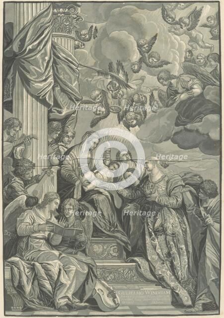 Mystic Marriage of Saint Catherine, 1740. Creator: John Baptist Jackson.