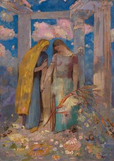Mystical Conversation, c1896. Creator: Redon, Odilon (1840-1916)