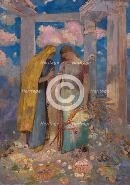 Mystical Conversation, c1896. Creator: Redon, Odilon (1840-1916).