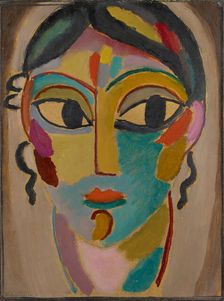 Mystical Head: Head of a Girl (Frontal), 1918. Creator: Javlensky, Alexei, von (1864-1941)