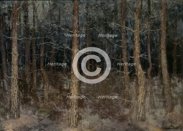 'Mystical paths': forest view, 1907.  Creator: Gustaaf Frederik van de Wall Perné.