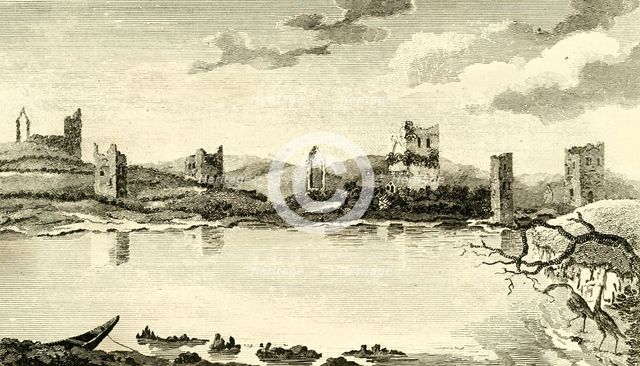 'N. View of the Ruins of Clomines, Co. Wexford', 1791. Creator: Thomas Cook.