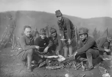 N.Y. Nat'l Guard, Camp Fire, between c1910 and c1915. Creator: Bain News Service