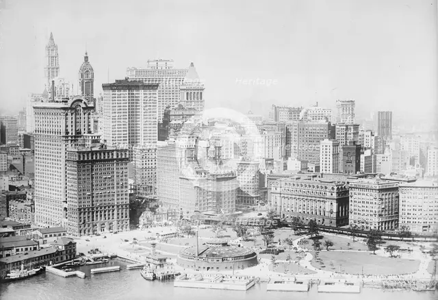 N.Y.C. from Army plane, between c1915 and c1920. Creator: Bain News Service.