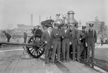 N.Y.'s old type horse drawn fire engine, between c1910 and c1915. Creator: Bain News Service