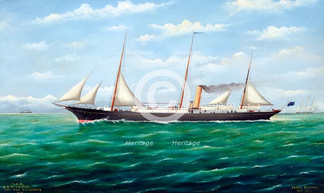 N.Z.G. S.S. Hinemoa off the Kaikouras, NZ, 1911. Creator: Frank Barnes.