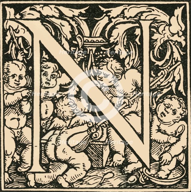 'N - An Alphabet by Hans Weiditz', c1520-1521, (1908). Creator: Hans Weiditz.