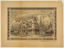 N. C. Thompson House, Rockford, Illinois, Perspective, 1876. Creator: Peter Bonnett Wight