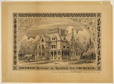 N. C. Thompson House, Rockford, Illinois, Perspective, 1876. Creator: Peter Bonnett Wight