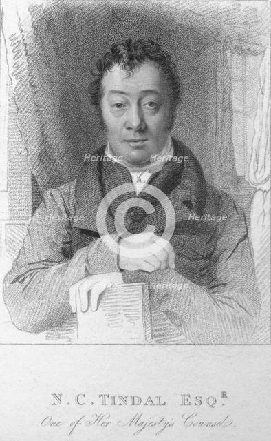 'N. C.Tindal, Esq., One of Her Majesty's Counsel', c1820. Creator: T Wright.