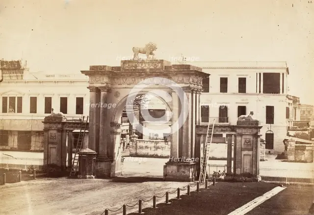 [N.E. Gate of Government House, Calcutta], 1858-61. Creator: John Constantine Stanley.