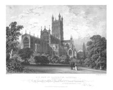 N.E. View of Gloucester Cathedral c1843. Creator: WL Walton