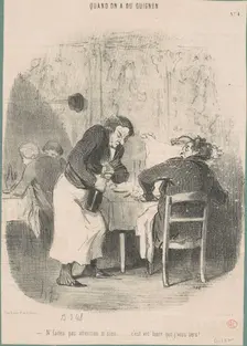 N'faites pas attention m'sieu ..., 19th century. Creator: Honore Daumier