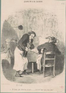 N'faites pas attention m'sieu ..., 19th century. Creator: Honore Daumier
