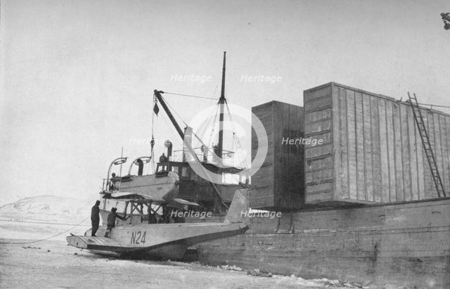 'N24 on the Derricks of the Hobby at Kings' Bay', c1925, (1928). Artist: Unknown.