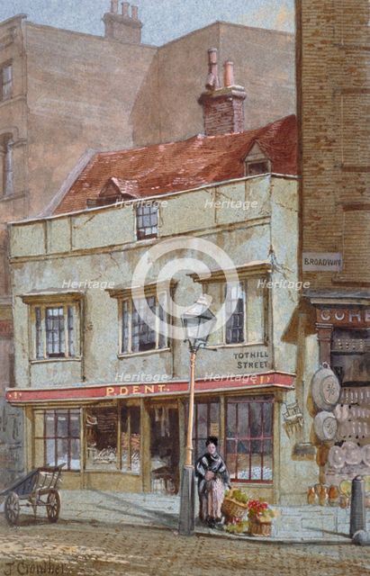 No 1 Tothill Street, Westminster, London, c1880.  Artist: John Crowther