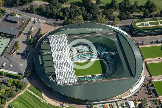 No 1 Court at the All England and Lawn Tennis and Croquet Club, Wimbledon, 2021. Creator: Damian Grady.