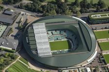 No 1 Court at the All England and Lawn Tennis and Croquet Club, Wimbledon, 2021. Creator: Damian Grady