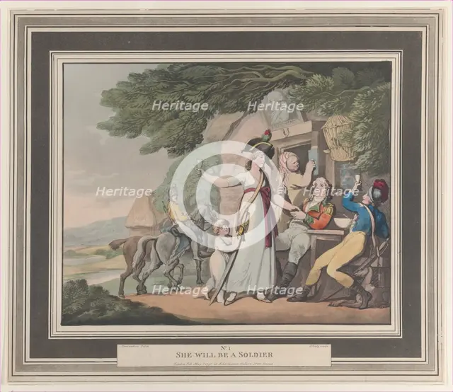 No. 1: She Will Be A Soldier, May 1, 1798. Creator: Heinrich Schutz.