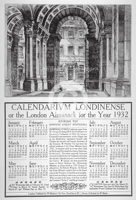 No 10 Downing Street, Westminster, London, 1931. Artist: William Monk