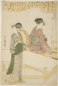 No. 11 (juichi), from the series "Women Engaged in the Sericulture Industry (Joshoku..., c1798/1800. Creator: Kitagawa Utamaro