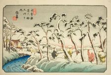 No. 15: Itahana (Jugo: Itahana), from the series "Sixty-nine Stations of the Kisokaido..., c1835/36. Creator: Ikeda Eisen