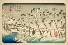 No. 15: Itahana (Jugo: Itahana), from the series "Sixty-nine Stations of the Kisokaido..., c1835/36. Creator: Ikeda Eisen