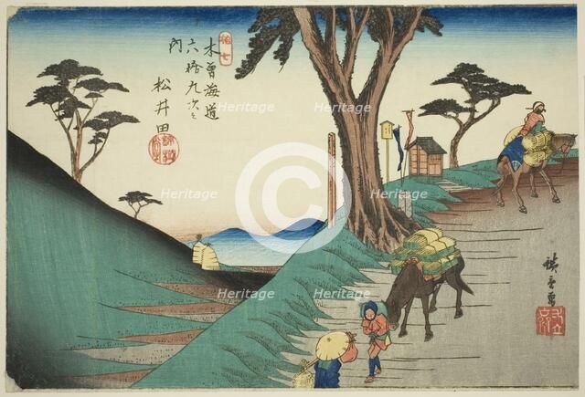 No. 17: Matsuida, from the series "Sixty-nine Stations of the Kisokaido (Kisokaido..., c. 1835/38. Creator: Ando Hiroshige.