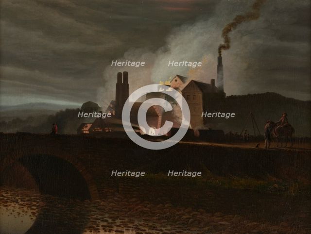 No.2 Furnace, Rhymney ironworks, Mid-Glamorgan, South Wales, c1830. Creator: John Petherick.