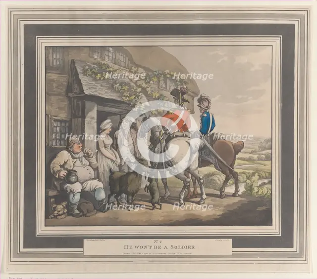 No. 2: He Won't Be A Soldier, May 1, 1798. Creator: Heinrich Schutz.